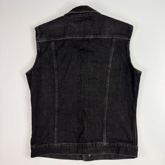 ALLSAINTS Lot No. A Selvedge Japanese Denim Jacket Black Mens Size L Sleeveless - Picture 2 of 10